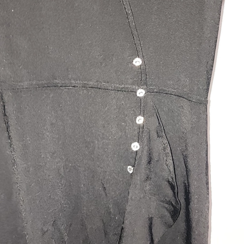 NWT Parker New York Black Faux Wrap Rhinestone Ruffle Detail Size XL - Picture 5 of 11